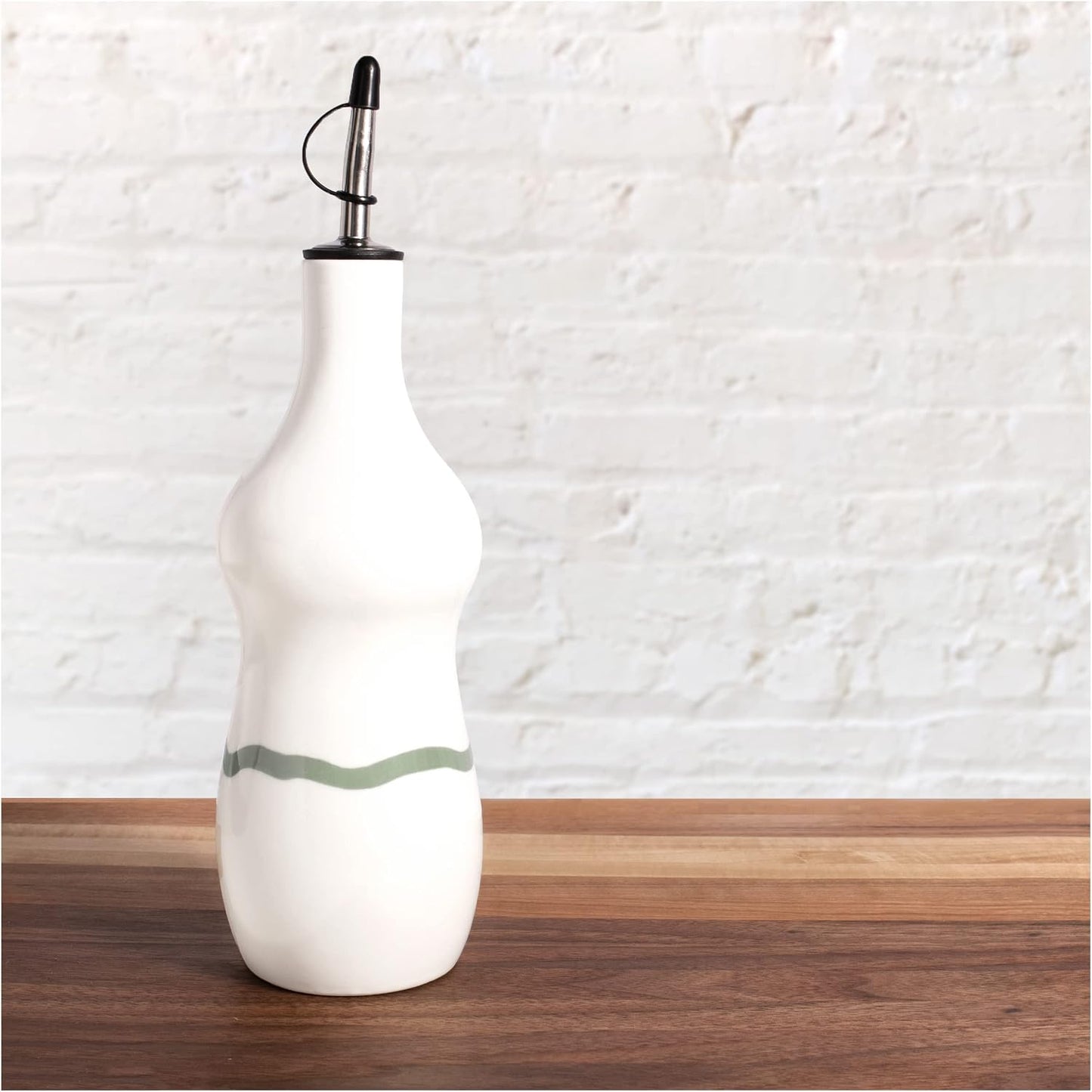 Ceramic Olive Oil Cruet - White